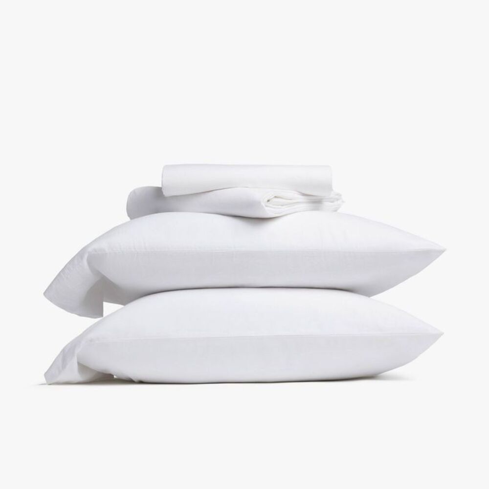 Queen Relaxed Linen Sheet Set White - Parachute